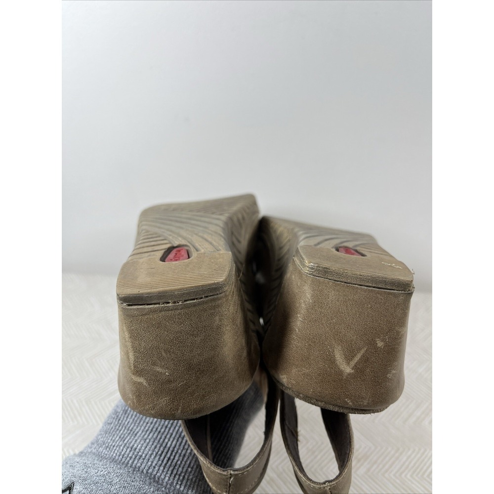 Wolky Women's Fogo Brown Leather Lace-Up Wedge Sandals Sz 40 9.5 Minimalistic - Picture 12 of 15